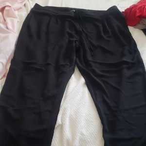 Black pants with drawstrings
